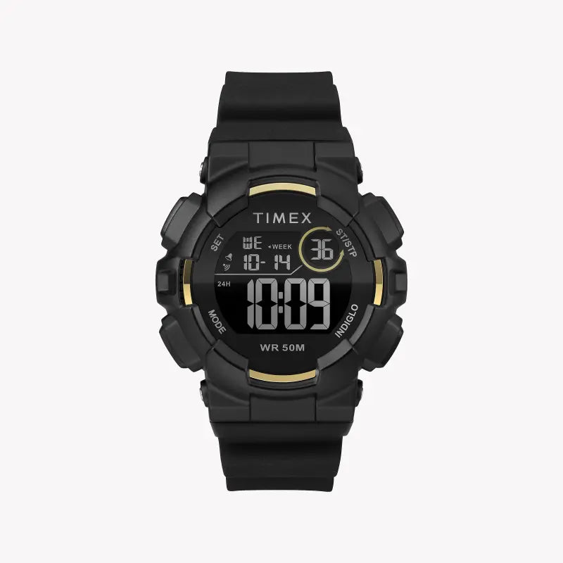 Timex Unisex Black Silicone Watch, Digital Dial | TW5M23600-0