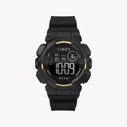 Timex Unisex Black Silicone Watch, Digital Dial | TW5M23600-0