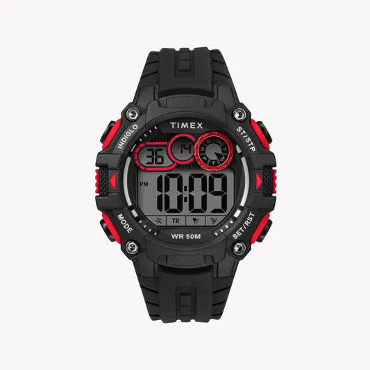 Timex Men's Black Silicone Watch, Digital Dial | TW5M27000-0