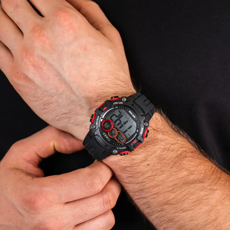 Timex Men's Black Silicone Watch, Digital Dial | TW5M27000-3