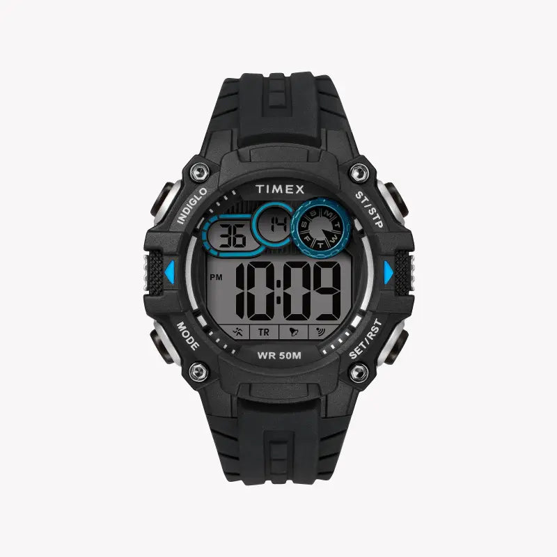 Timex Men's Black Silicone Watch, Digital Dial | TW5M27300-0