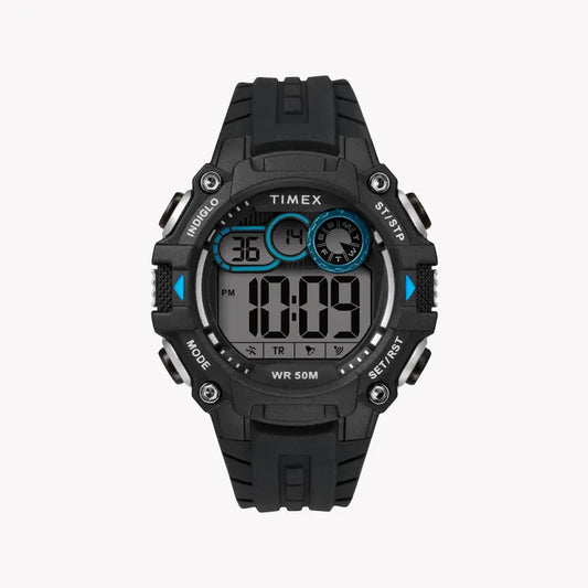 Timex Men's Black Silicone Watch, Digital Dial | TW5M27300-0