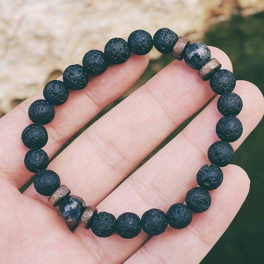 Elegante Armband van Tibetaanse Maansteen voor de Moderne Man