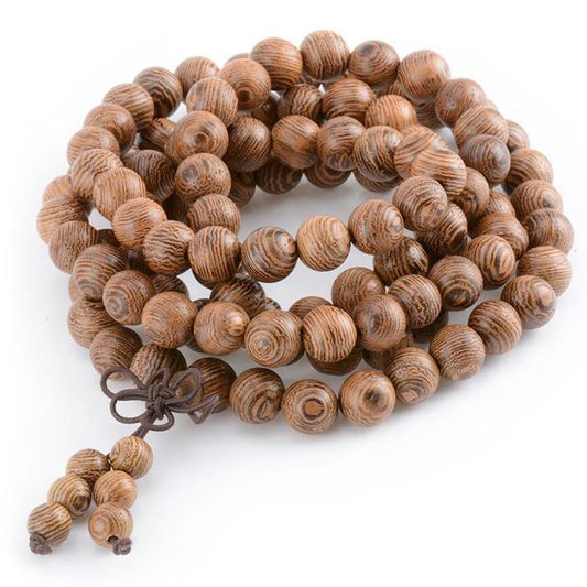 Elegante Tibetaanse Mala van Wenge Hout