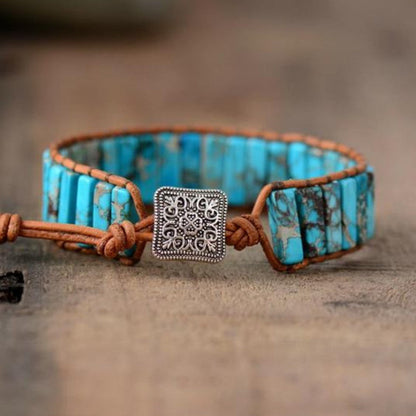 Handcrafted Turquoise Chakra Healing Bracelet