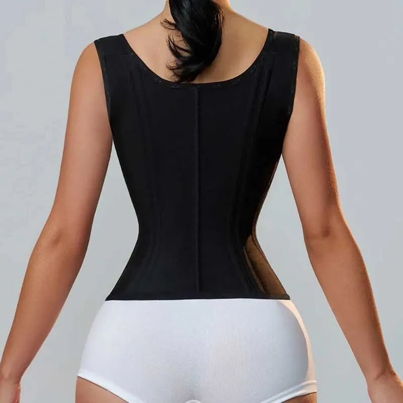 Ultimative Dubbele Compressie Dames Taille Trainer Vest - Verstelbare Shapewear Korset met Rits en Haak-Ogen voor een Perfecte Silhouet!