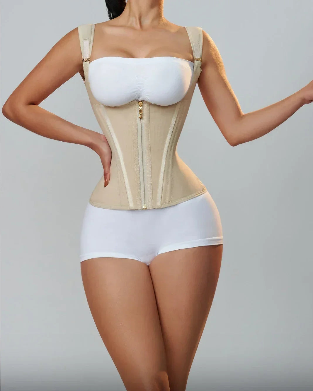 Ultimative Dubbele Compressie Dames Taille Trainer Vest - Verstelbare Shapewear Korset met Rits en Haak-Ogen voor een Perfecte Silhouet!