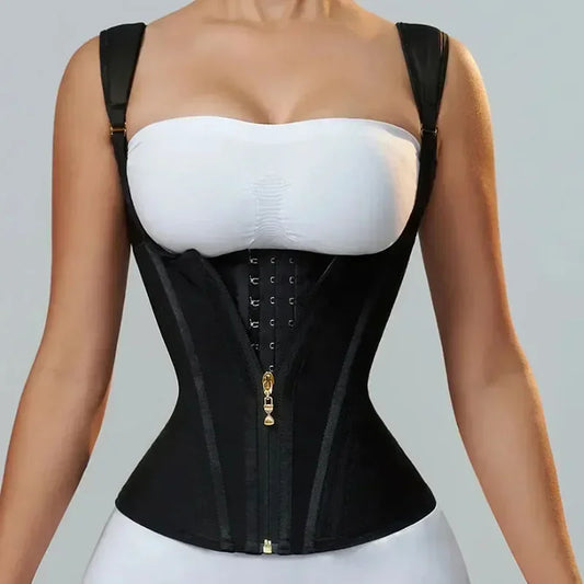Ultimative Dubbele Compressie Dames Taille Trainer Vest - Verstelbare Shapewear Korset met Rits en Haak-Ogen voor een Perfecte Silhouet!