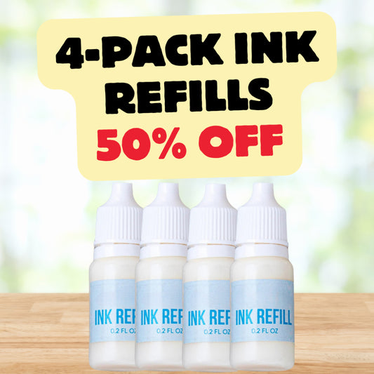 4 White Ink Refills