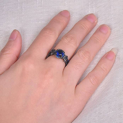 Elegante edelsteen-zirkonia ring voor tijdloze glans