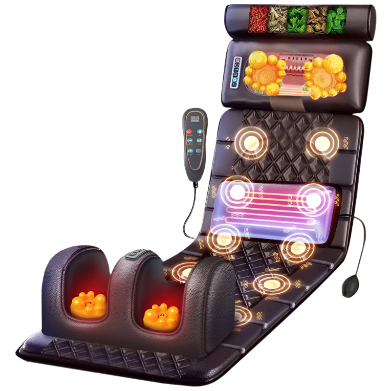 Verjong je lichaam met onze alles-in-één elektrische massage-matras - volledige verlichting voor nek, schouders, taille en rug met rustgevende warmte en knedende trillingen!