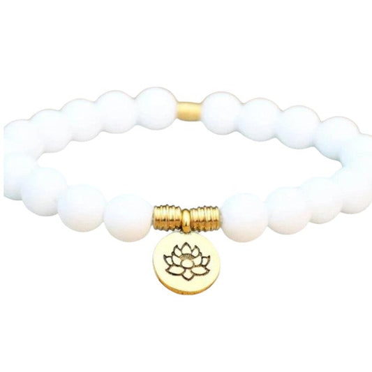 Elegante Witte Lotus Armband