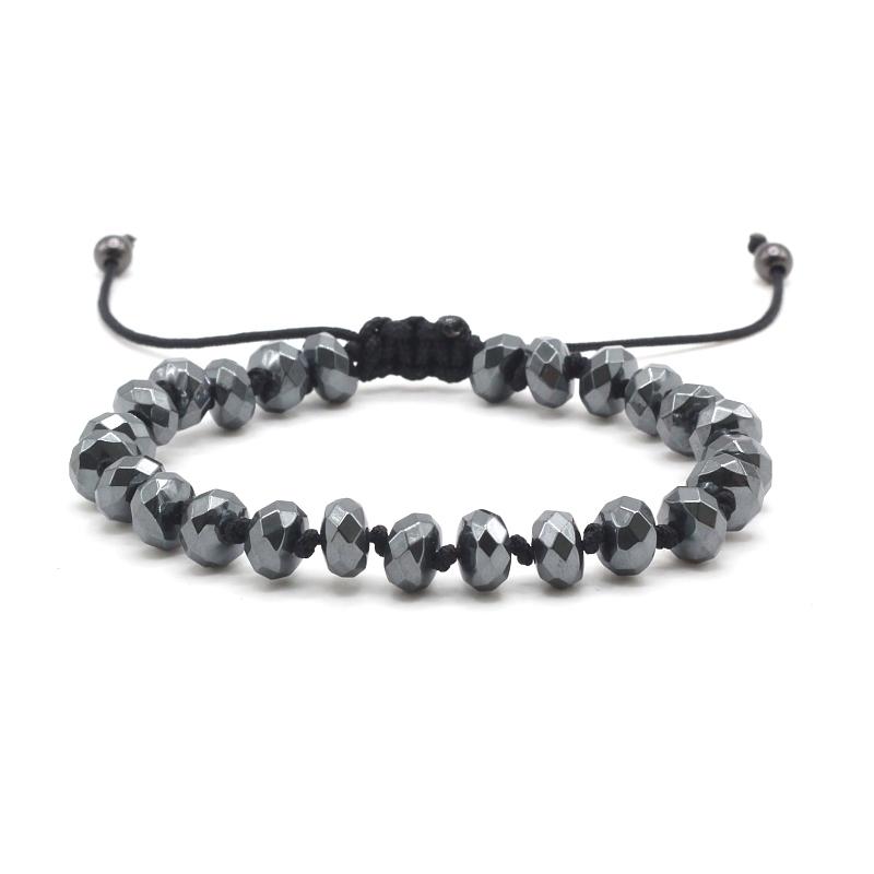 Elegant Zwarte Hematiet Kralen Armband voor Stijlvolle Accessoires