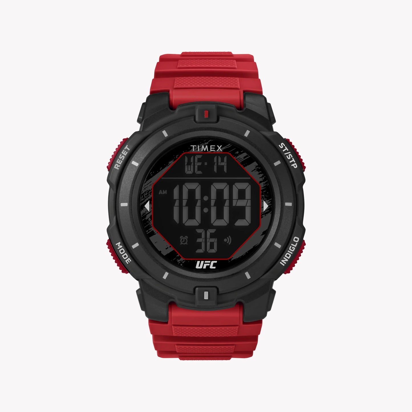 Timex Men's Red Digital Watch, Black Resin Case | T5K892-0