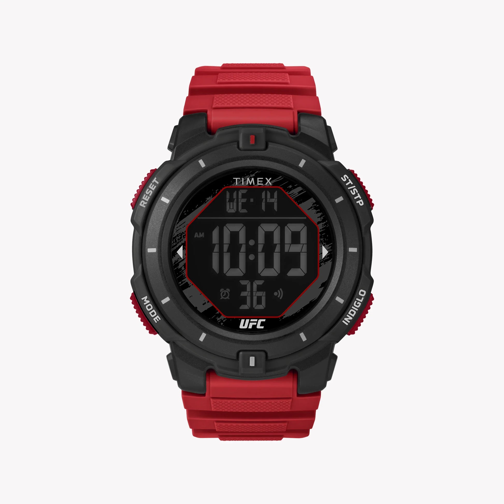 Timex Men's Red Digital Watch, Black Resin Case | T5K892-0