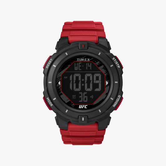 Timex Men's Red Digital Watch, Black Resin Case | T5K892-0