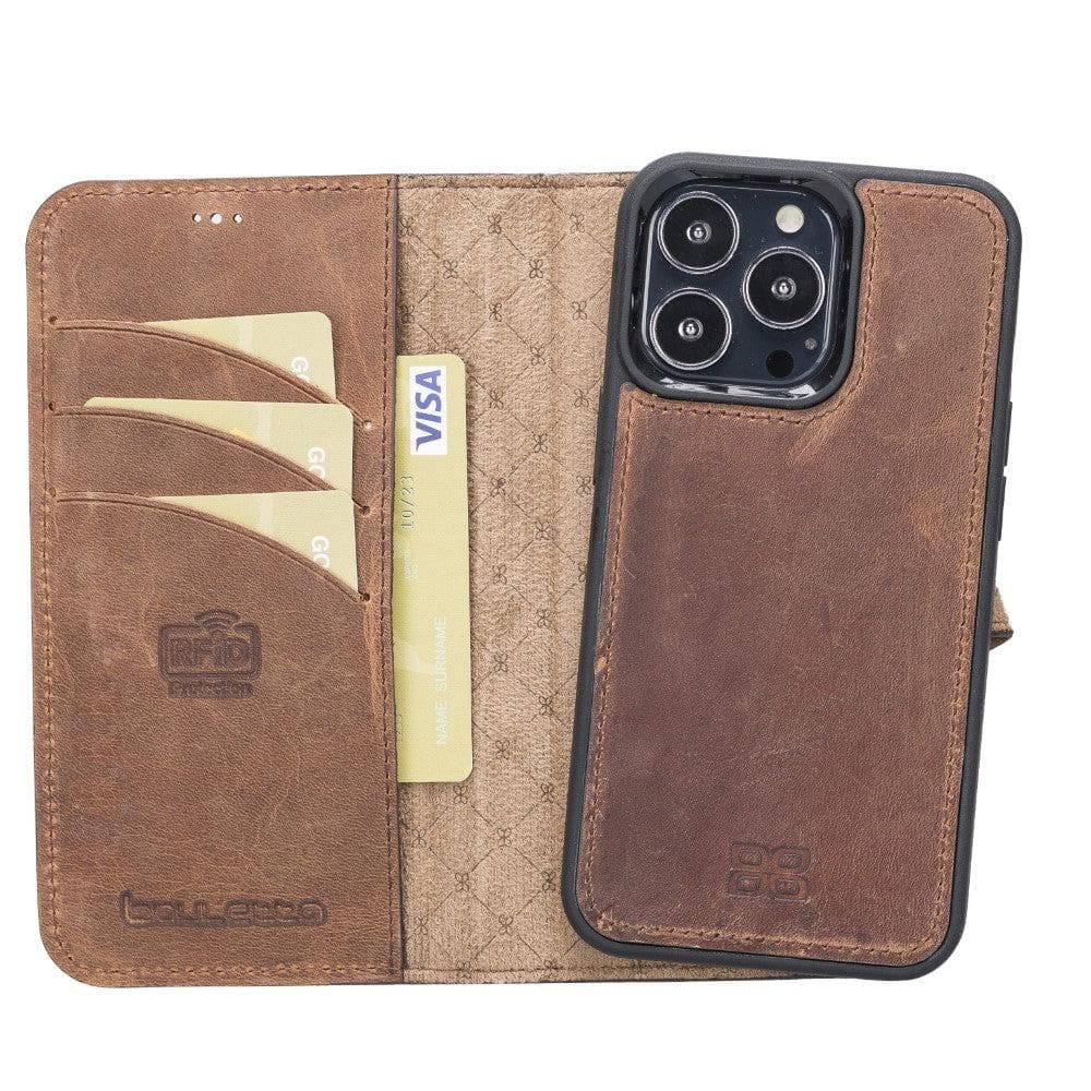 Apple iPhone 13 Series Detachable Leather Wallet Case - MW-14