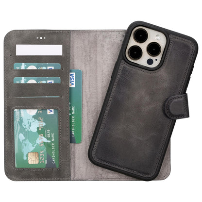 iPhone 15 Series Detachable Leather Wallet Case-11