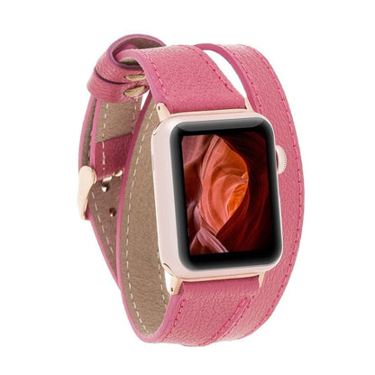 Leeds Double Tour Slim Apple Watch Leather Straps-7
