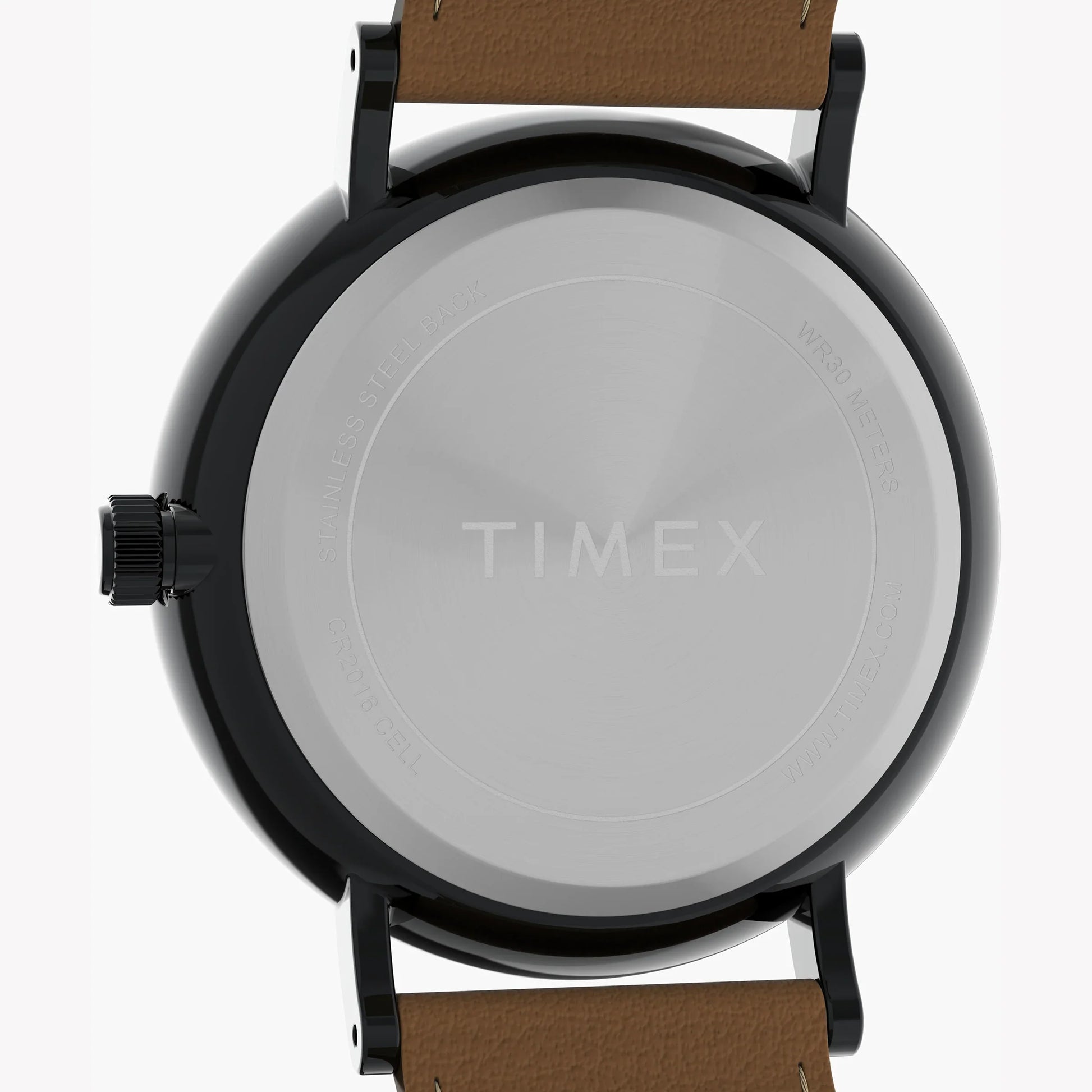 Timex Men's Black Case Watch, Tan Vegan Leather Strap | TW2V91400-3