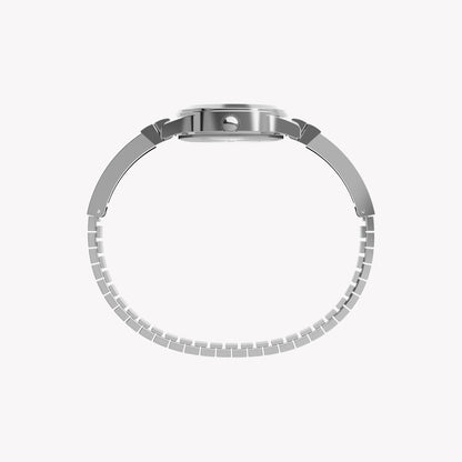 Timex Women's Silver-Tone Case, Chrome/Semi Bangle | TW2W18400-4