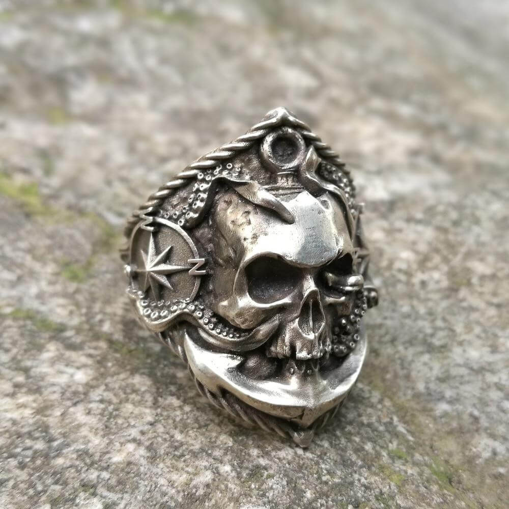 Betoverende Gotische Skull Ring - Nueva Nova