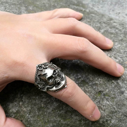 Betoverende Gotische Skull Ring - Nueva Nova