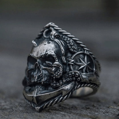 Betoverende Gotische Skull Ring - Nueva Nova