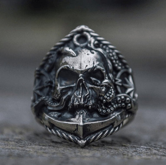 Betoverende Gotische Skull Ring - Nueva Nova