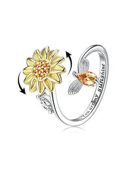 Bijoux Bloemenring met Bijenaccenten - Nueva Nova