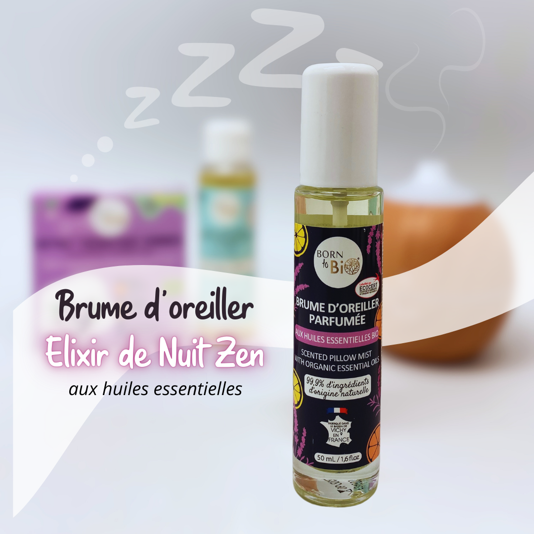 Elixir de Nuit Zen pillow mist with certified organic essential oils-3