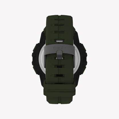 Timex Men's Black Resin Watch, Green Band | T5K836-2