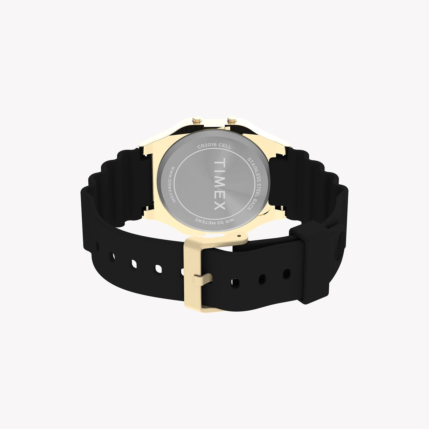 Timex Unisex Gold Tone Resin Strap, Black Lens | T80-1