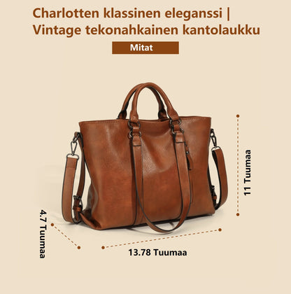 Charlotten Ajaton Eleganssi | Vintage Stijl Kunstlederen Handtas