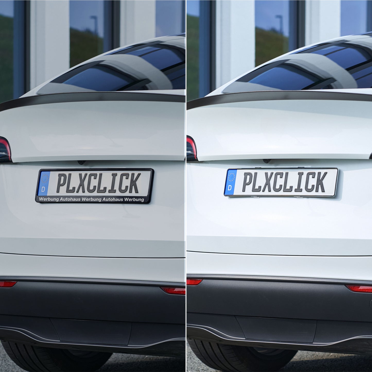 PLEXICLICK® rahmenloser Kennzeichenhalter transparent-2