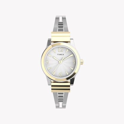 Timex Women's Two-tone Silver & Gold Watch, Silver Dial | TW2W18500-0