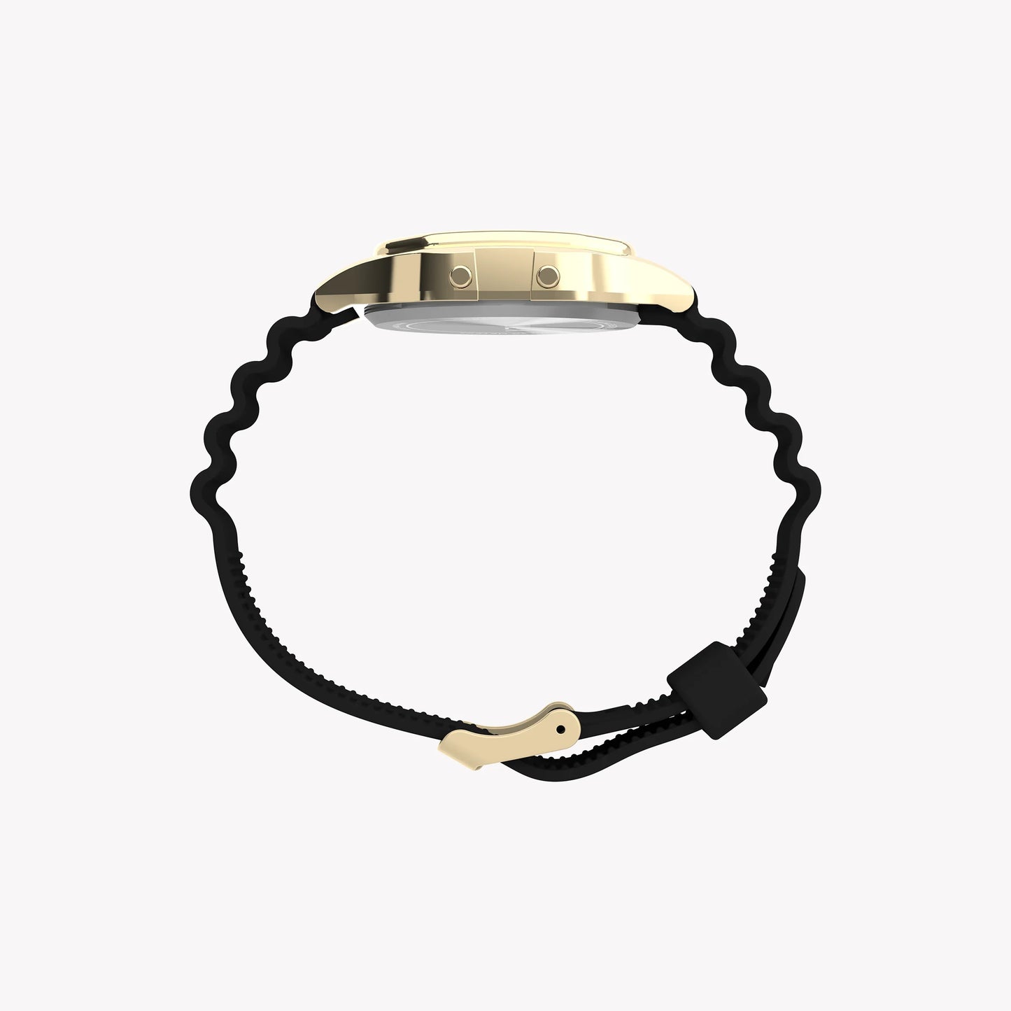 Timex Unisex Gold Tone Resin Strap, Black Lens | T80-4