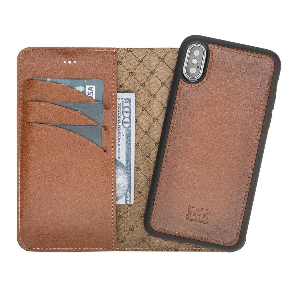 Apple iPhone X Series Detachable Leather Wallet Case - MW-8