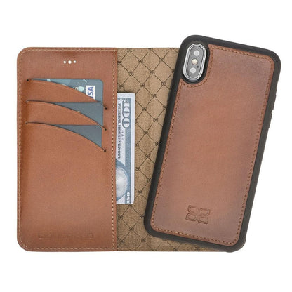 Apple iPhone X Series Detachable Leather Wallet Case - MW-8