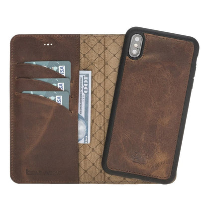 Apple iPhone X Series Detachable Leather Wallet Case - MW-10