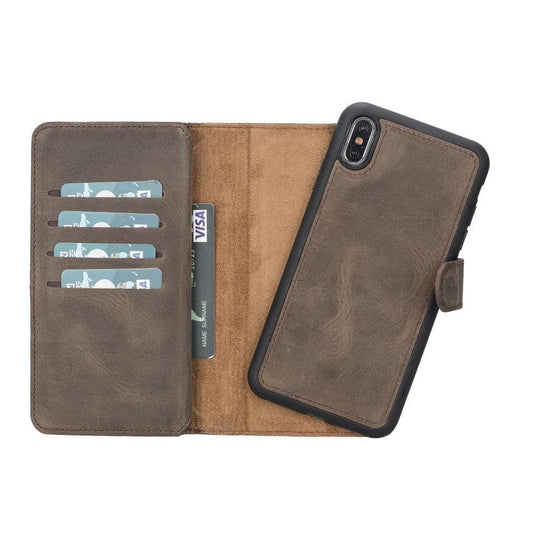 Double Magic Wallet iPhone X Series Genuine Leather Case - DMW - iPhone XR / ROMA BROWN-0
