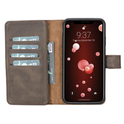 Double Magic Wallet iPhone X Series Genuine Leather Case - DMW - iPhone XR / ROMA BROWN-3