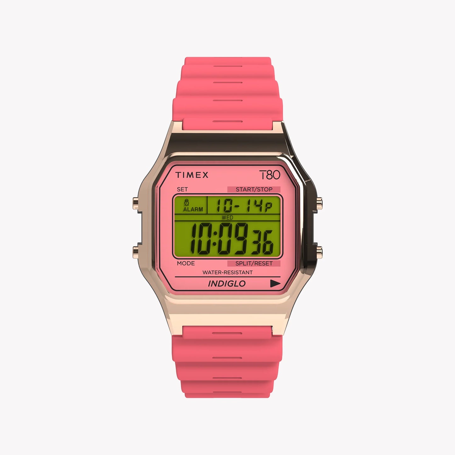 Timex Unisex Rose Gold & Pink Resin Strap Watch | T80-0
