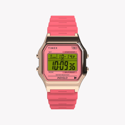 Timex Unisex Rose Gold & Pink Resin Strap Watch | T80-0