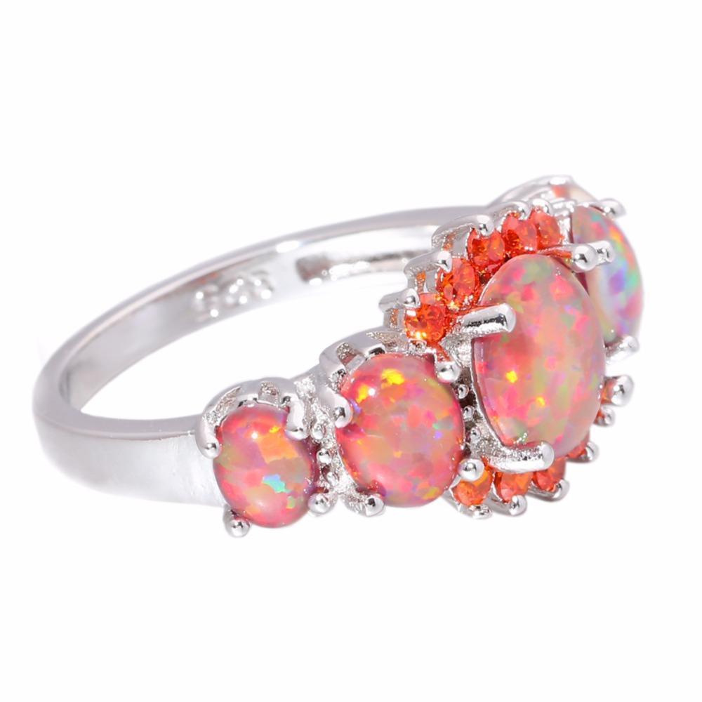 Vibrant Oranje Vuur Opal Elegantiering