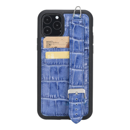 Flexible Leather Back Cover with Hand Strap for iPhone 11 Series-8