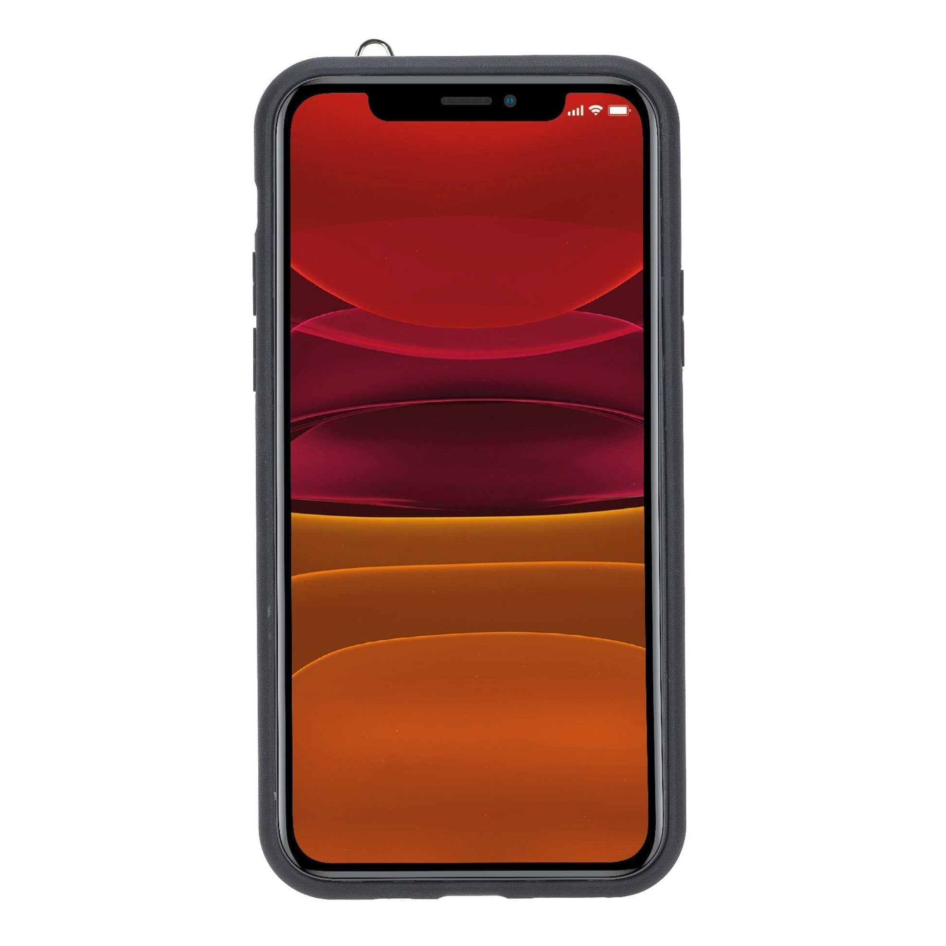 Flexible Leather Back Cover with Hand Strap for iPhone X Series-2