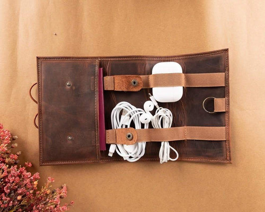 Genuine Leather Cable Organizer-0