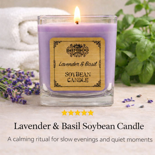 Soybean Jar Candle - Lavender & Basil