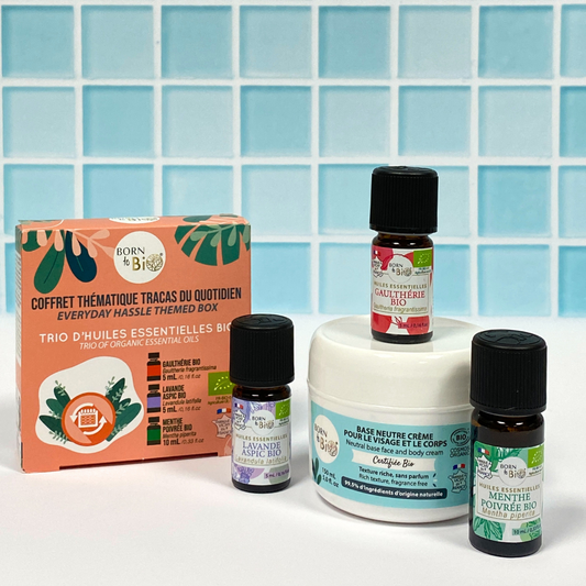 Box: face/body cream and essential oil kit for everyday worries-0